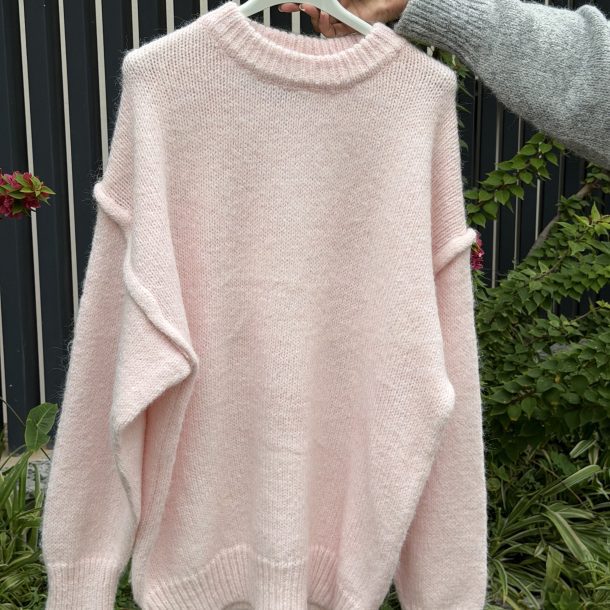 Pull en laine Rose bébé