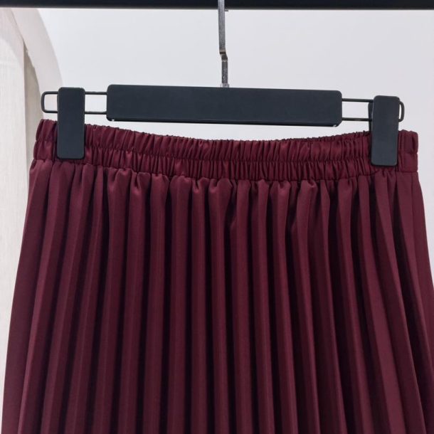 Jupe plissée<span> - </span>2 (40 - 42 - 44), Bordeau
