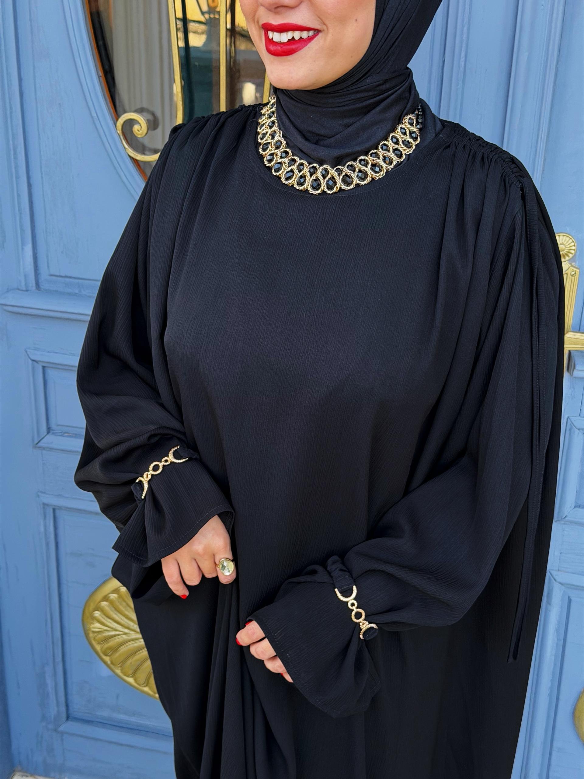 Abaya élégante noir – Image 6