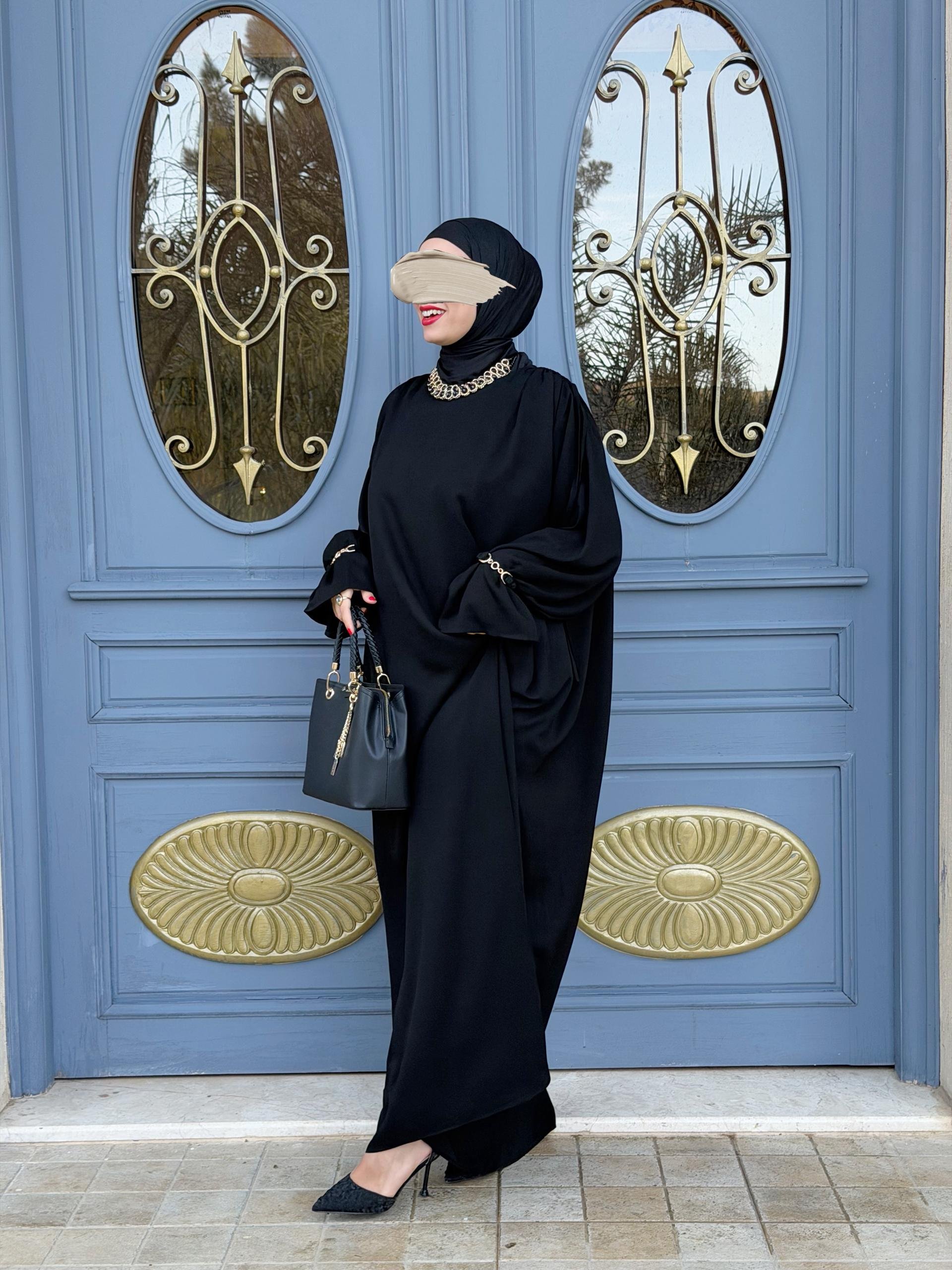 Abaya élégante noir – Image 9