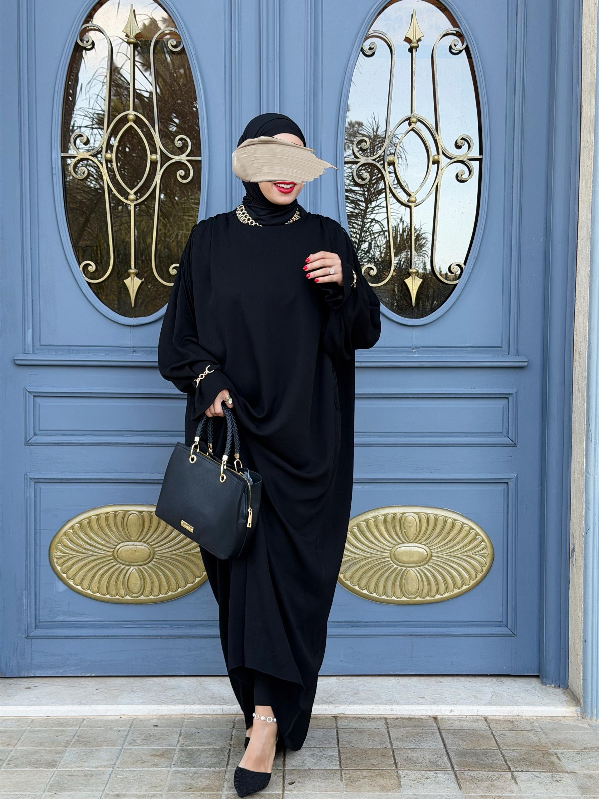 Abaya élégante noir – Image 4