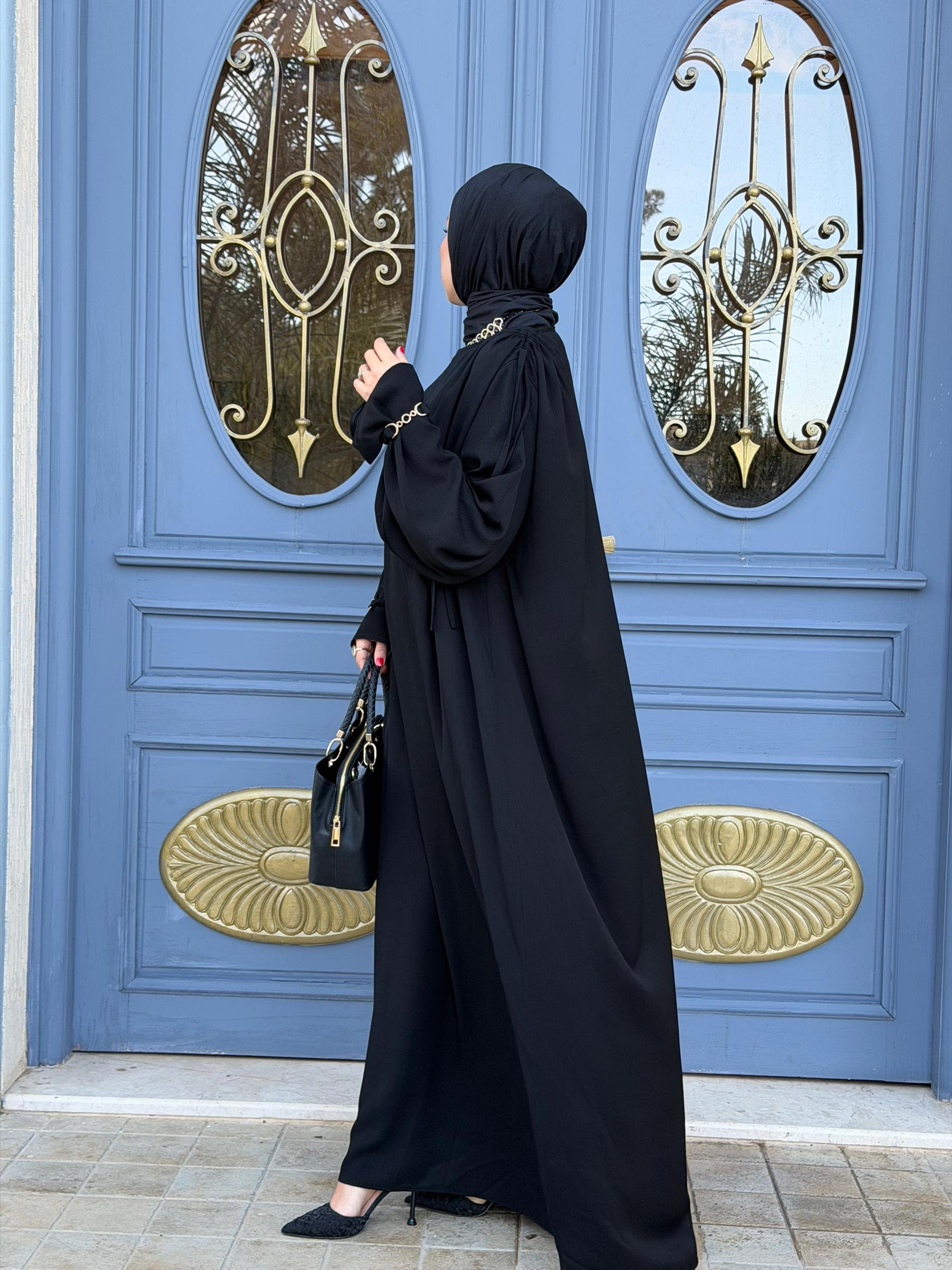 Abaya élégante noir – Image 10