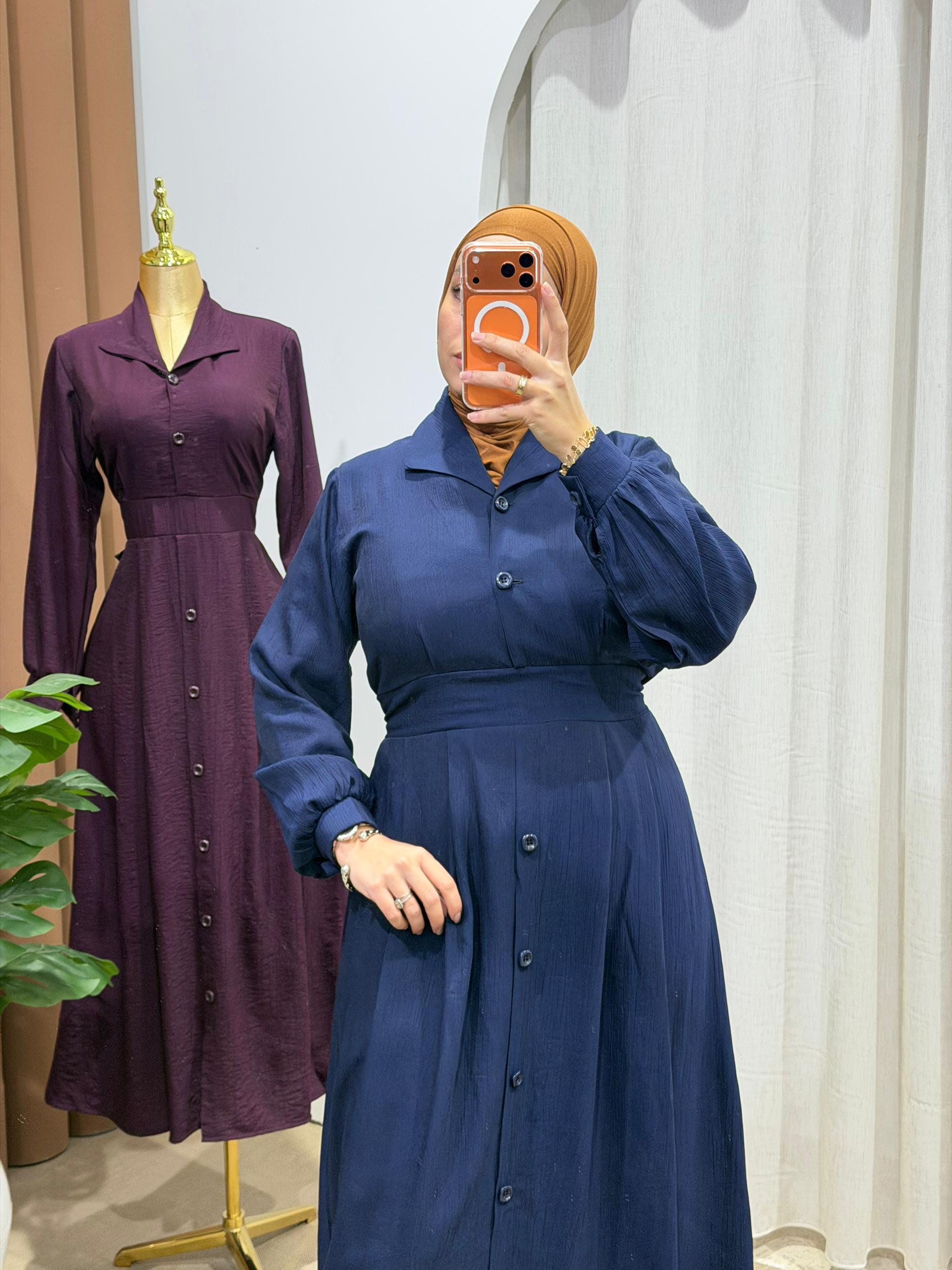 Robe Sultana bleu marine – Image 2