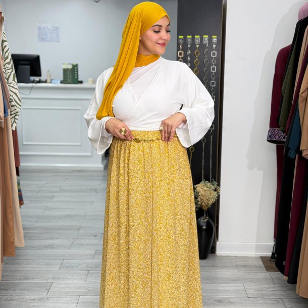 Jupe mousseline Jaune
