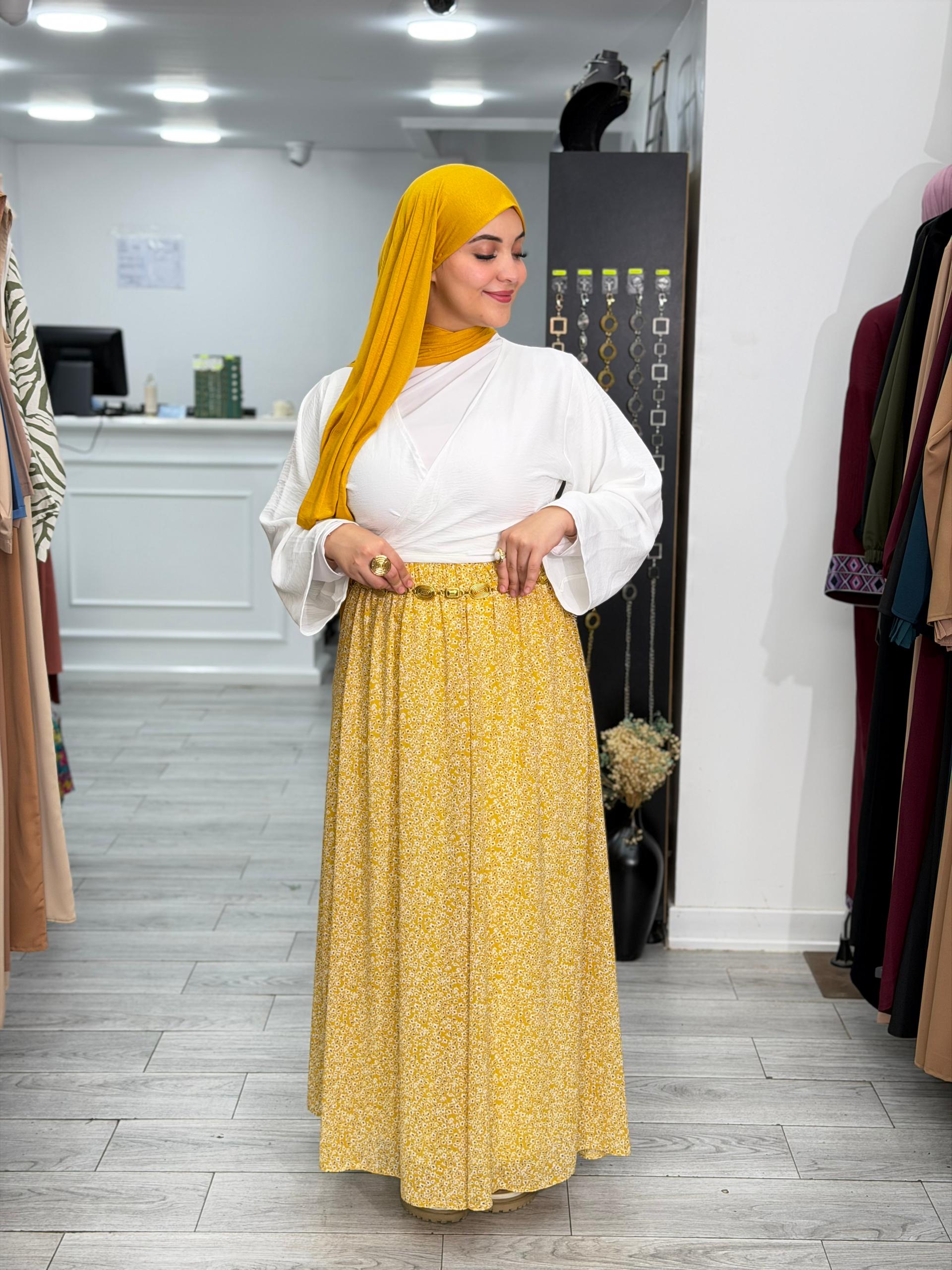 Jupe mousseline Jaune