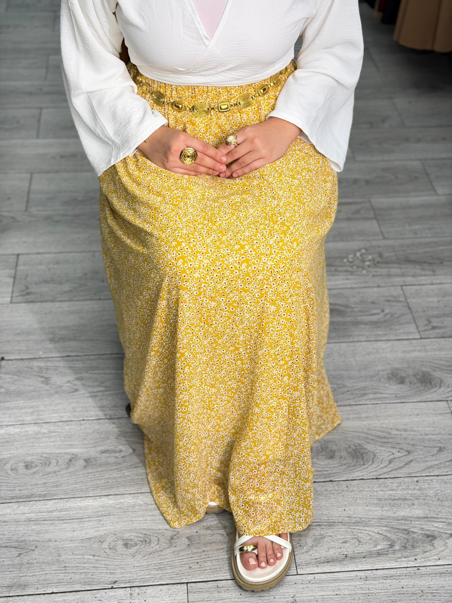 Jupe mousseline Jaune – Image 2