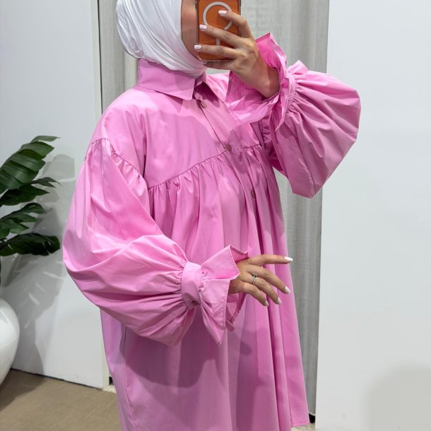 Chemise victorienne rose