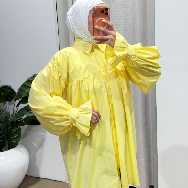 Chemise victorienne jaune