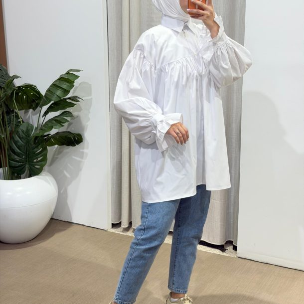 Chemise victorienne blanche