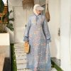 Robe mousseline grise