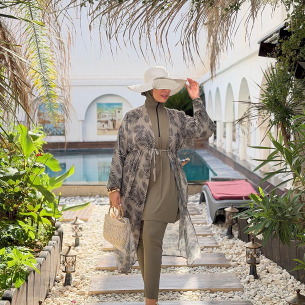 Burkini palmera vert