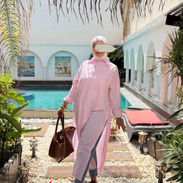 Modest tunic Rose clair