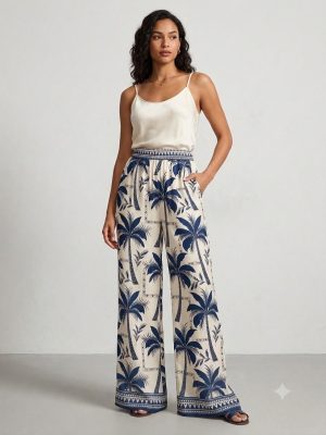 Pantalon Hawaï bleu