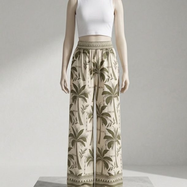 Pantalon Hawaï vert